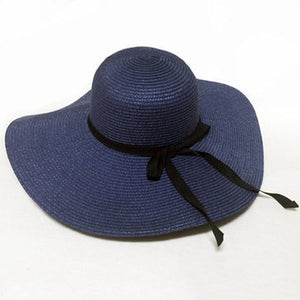 Top Raffia Wide Brim Straw Hat