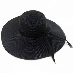 Top Raffia Wide Brim Straw Hat